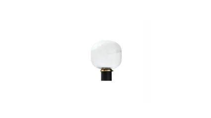 Lampada da tavolo con diffusore in vetro trasparente e satinato e base in metallo finitura Nero e Oro Ghost Tavolo di Midj