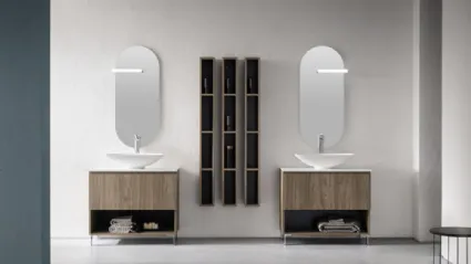 Mobile Bagno da appoggio in nobilitato effetto legno B-GO BG024 di Compab