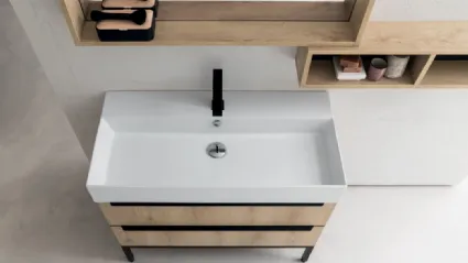 Mobile Bagno da appoggio in nobilitato effetto legno B201 BD023 di Compab