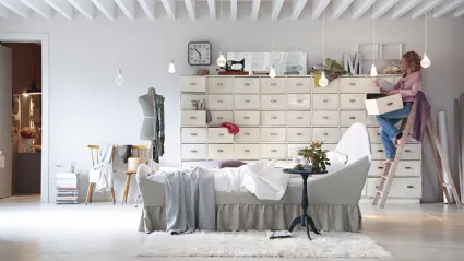 Letto moderno con testiera Lullaby Chic di Noctis