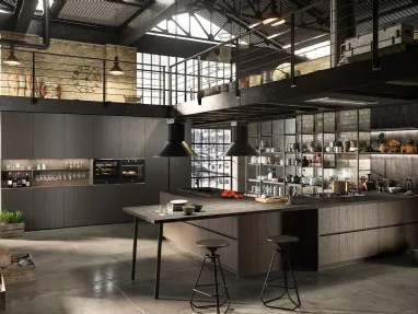 Cucina Design con penisola Industrial Kitchen 03 di Astra