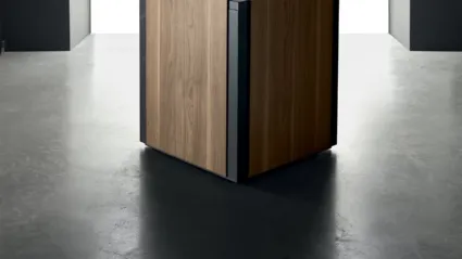 Cucina Design blocco funzione lavaggio in legno Noce Canaletto Ono Water di Binova