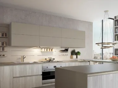 Cucina Moderna con isola Modula Line 01 di Febal Casa