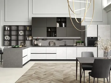 Cucina Moderna Rio Rovere e Fumo di Evo Cucine